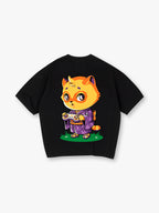 Kawaii Chibi Raccoon Gamer T-Shirt Cute Kimono Cartoon Animal Game Controller Graphic Streetwear Tee