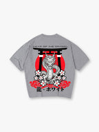 Japanese Dragon Torii Gate Cherry Blossom Year Of The Dragon Vintage Graphic T-Shirt