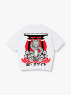 Japanese Dragon Torii Gate Cherry Blossom Year Of The Dragon Vintage Graphic T-Shirt