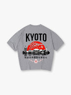 Kyoto Japan Cityscape Sakura Cherry Blossom Vintage Japanese Graphic Casual T-Shirt