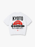 Kyoto Japan Cityscape Sakura Cherry Blossom Vintage Japanese Graphic Casual T-Shirt