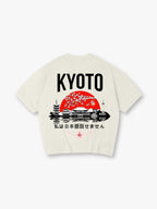 Kyoto Japan Cityscape Sakura Cherry Blossom Vintage Japanese Graphic Casual T-Shirt