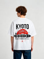 Kyoto Japan Cityscape Sakura Cherry Blossom Vintage Japanese Graphic Casual T-Shirt