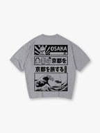Japan Great Wave Maneki Neko Ukiyo-e Comic Panel Graphic Streetwear T-Shirt