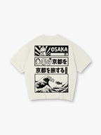 Japan Great Wave Maneki Neko Ukiyo-e Comic Panel Graphic Streetwear T-Shirt