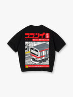 Japanese Subway Train Station Retro Manga Anime Graphic T-Shirt
