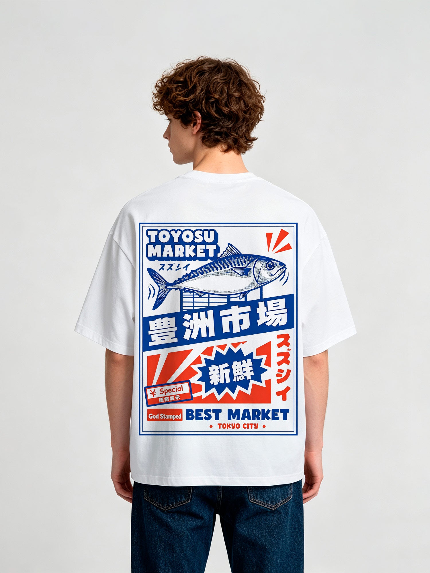 Japanese Retro Label Graphic Streetwear T-Shirt