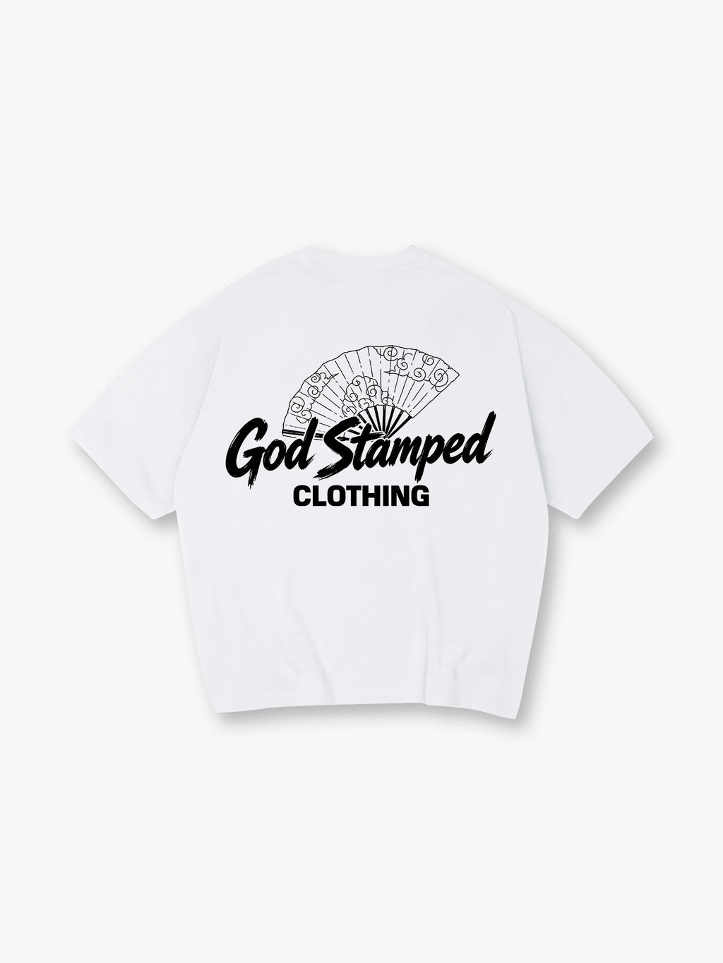 Japanese Folding Fan Minimal Script Graphic Casual Streetwear T-Shirt
