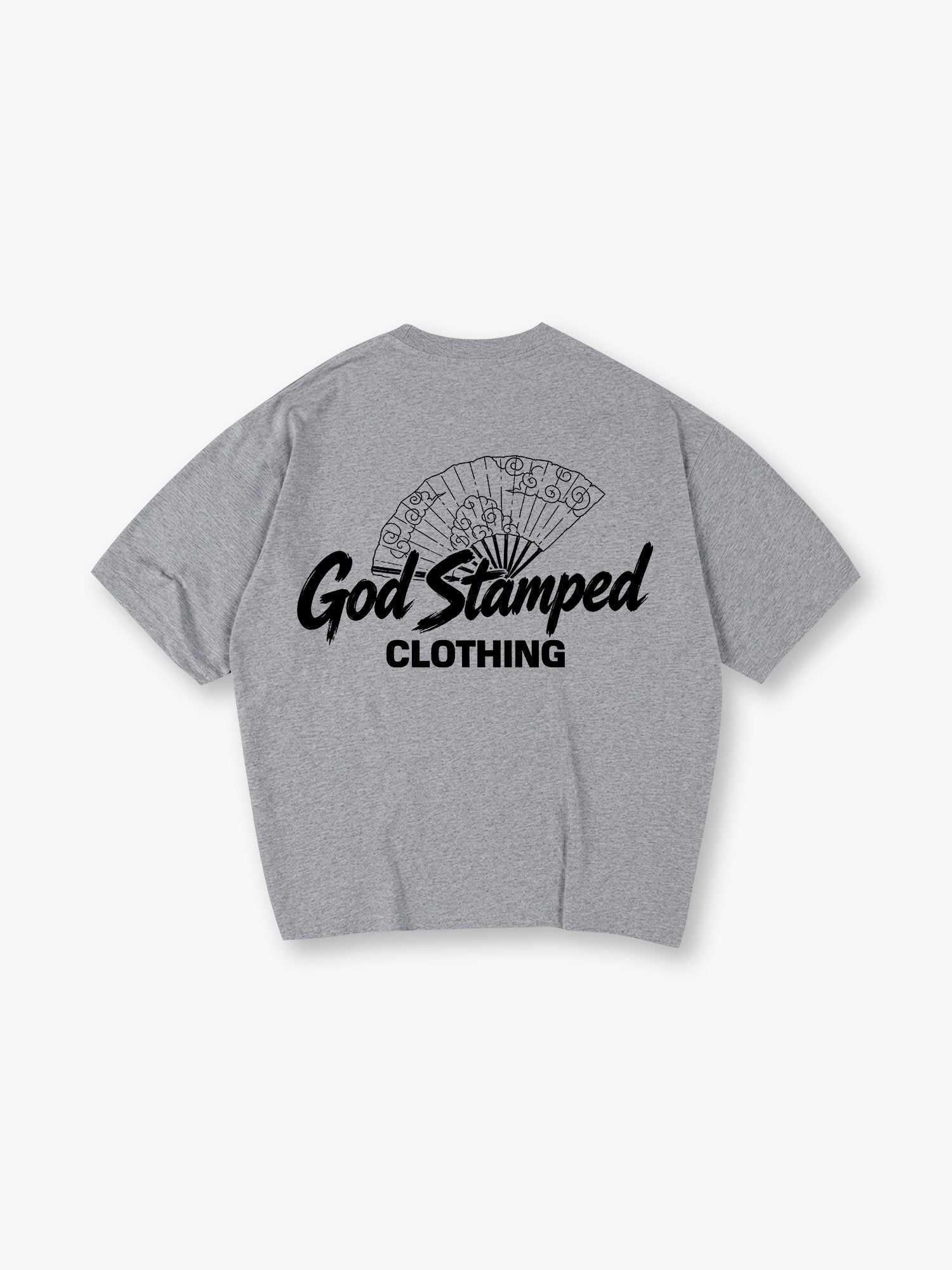 Japanese Folding Fan Minimal Script Graphic Casual Streetwear T-Shirt