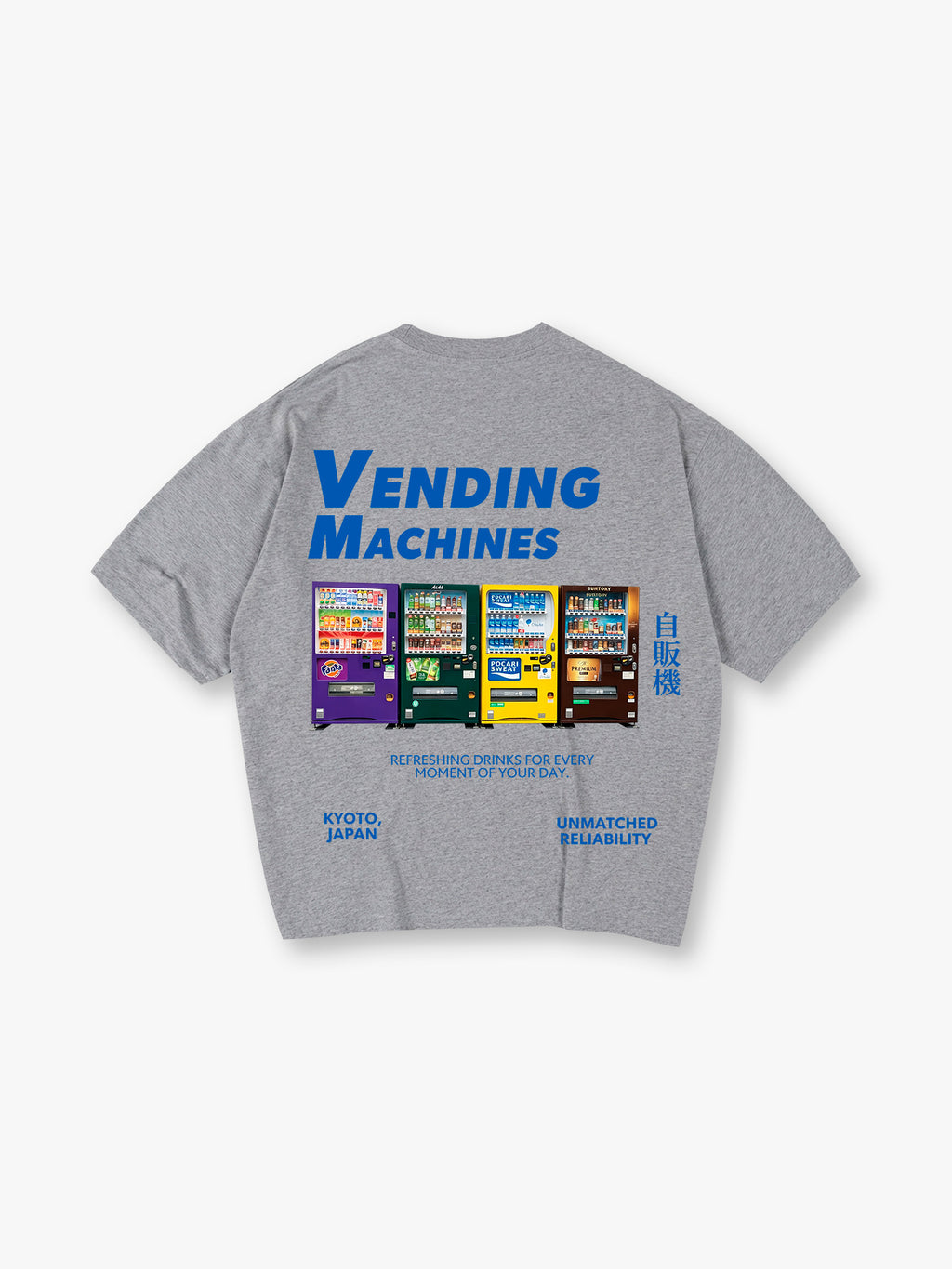 Japanese Kyoto Vending Machines Retro Streetwear Graphic T-Shirt
