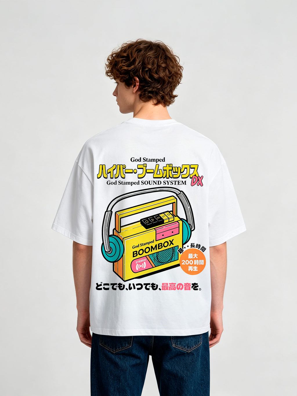 Japanese Vaporwave Cartoon  Stereo Graphic T-Shirt