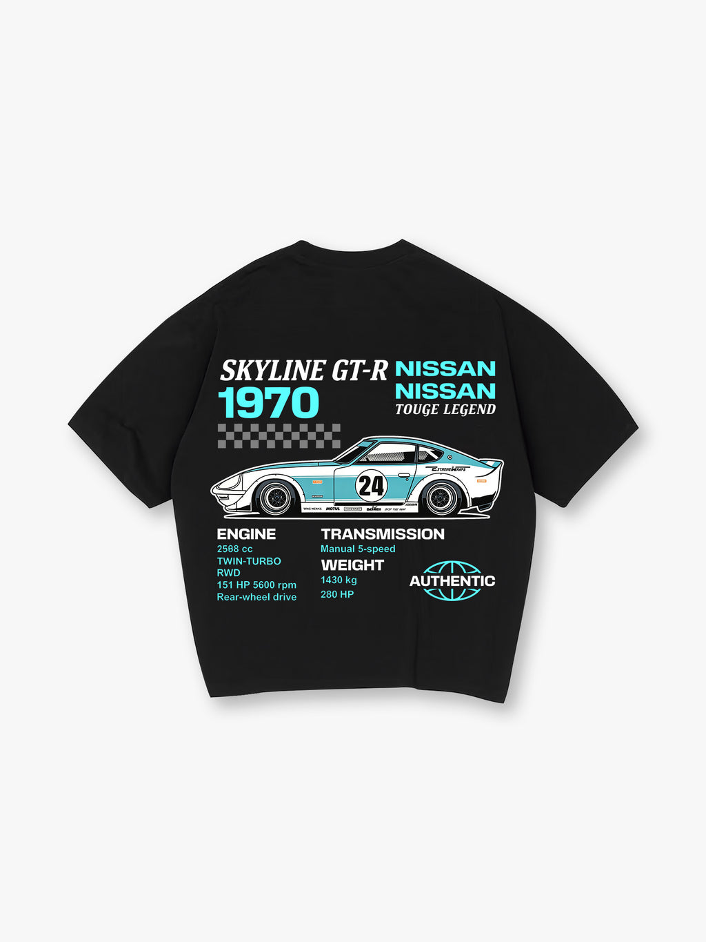 JDM Racing Car Spec Graphic Automotive Streetwear T-Shirt
