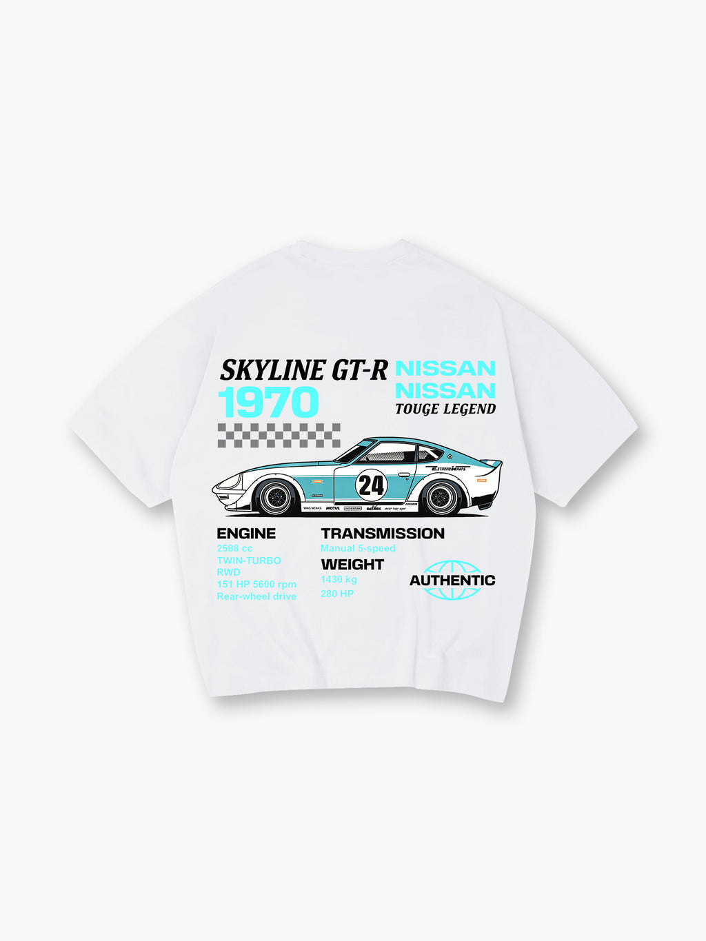 JDM Racing Car Spec Graphic Automotive Streetwear T-Shirt