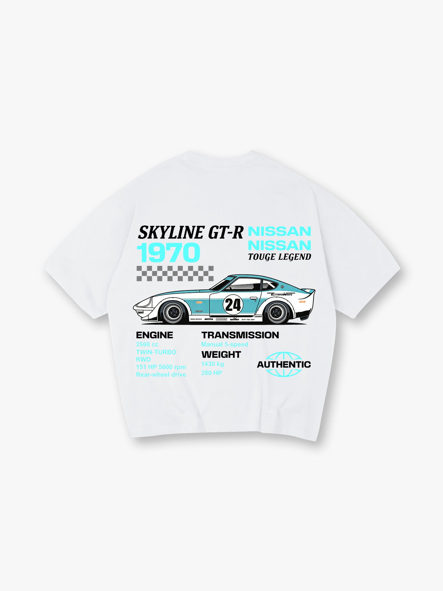 JDM Racing Car Spec Graphic Automotive Streetwear T-Shirt