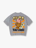 Kawaii Taiyaki Ice Cream Japanese Street Food Retro Kanji Graphic T-Shirt