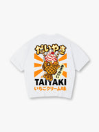 Kawaii Taiyaki Ice Cream Japanese Street Food Retro Kanji Graphic T-Shirt