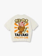 Kawaii Taiyaki Ice Cream Japanese Street Food Retro Kanji Graphic T-Shirt