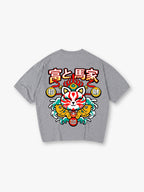Kitsune Fox Mask Lucky Koi T-Shirt