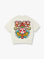 Kitsune Fox Mask Lucky Koi T-Shirt