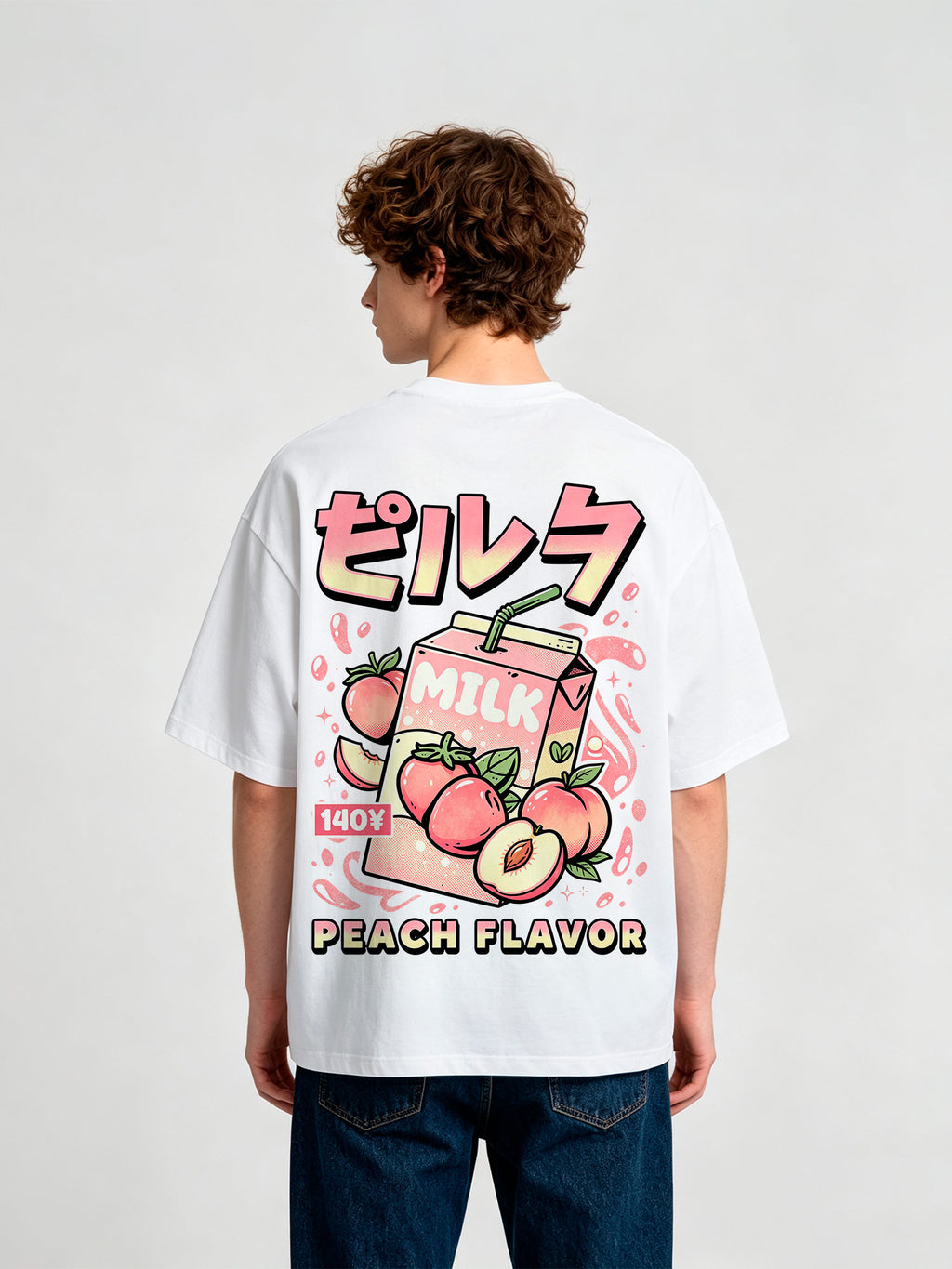 Kawaii Peach Milk Carton T-Shirt