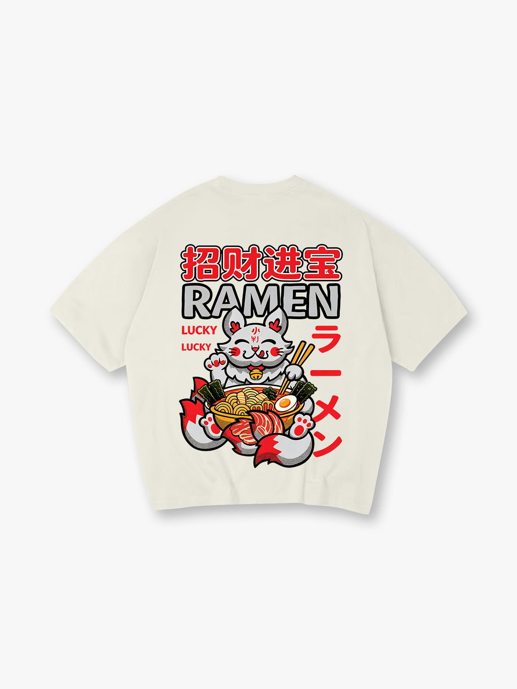 Lucky Kitsune Fox Ramen T-Shirt