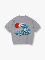 Dragon Wave Red Sun Ukiyo-E T-Shirt