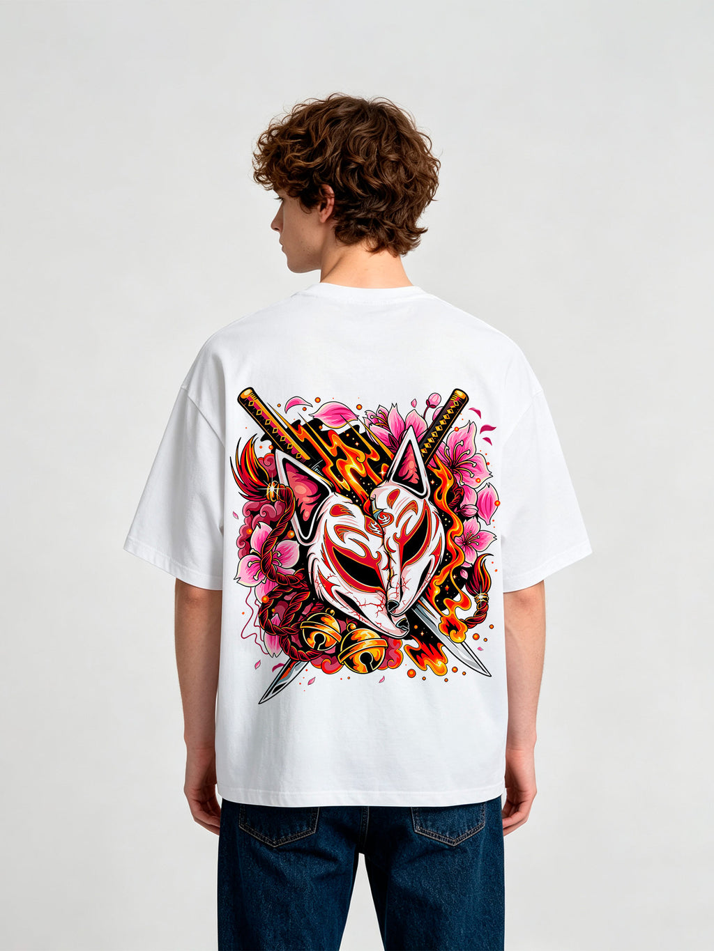 Kitsune Mask Katana T-Shirt