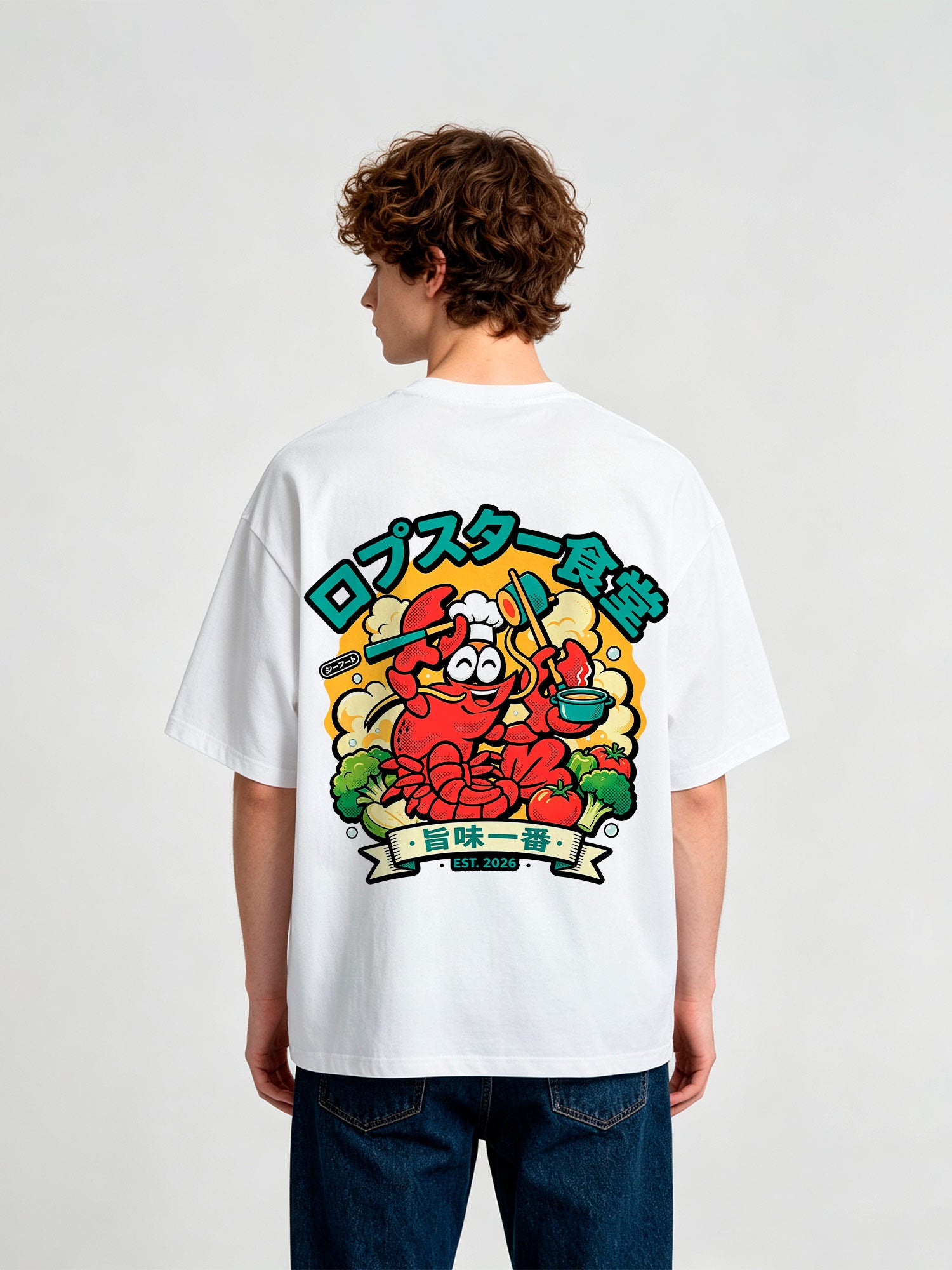 Cartoon Lobster Chef T-Shirt