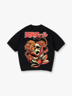 Tengu Daruma Skull Lotus T-Shirt