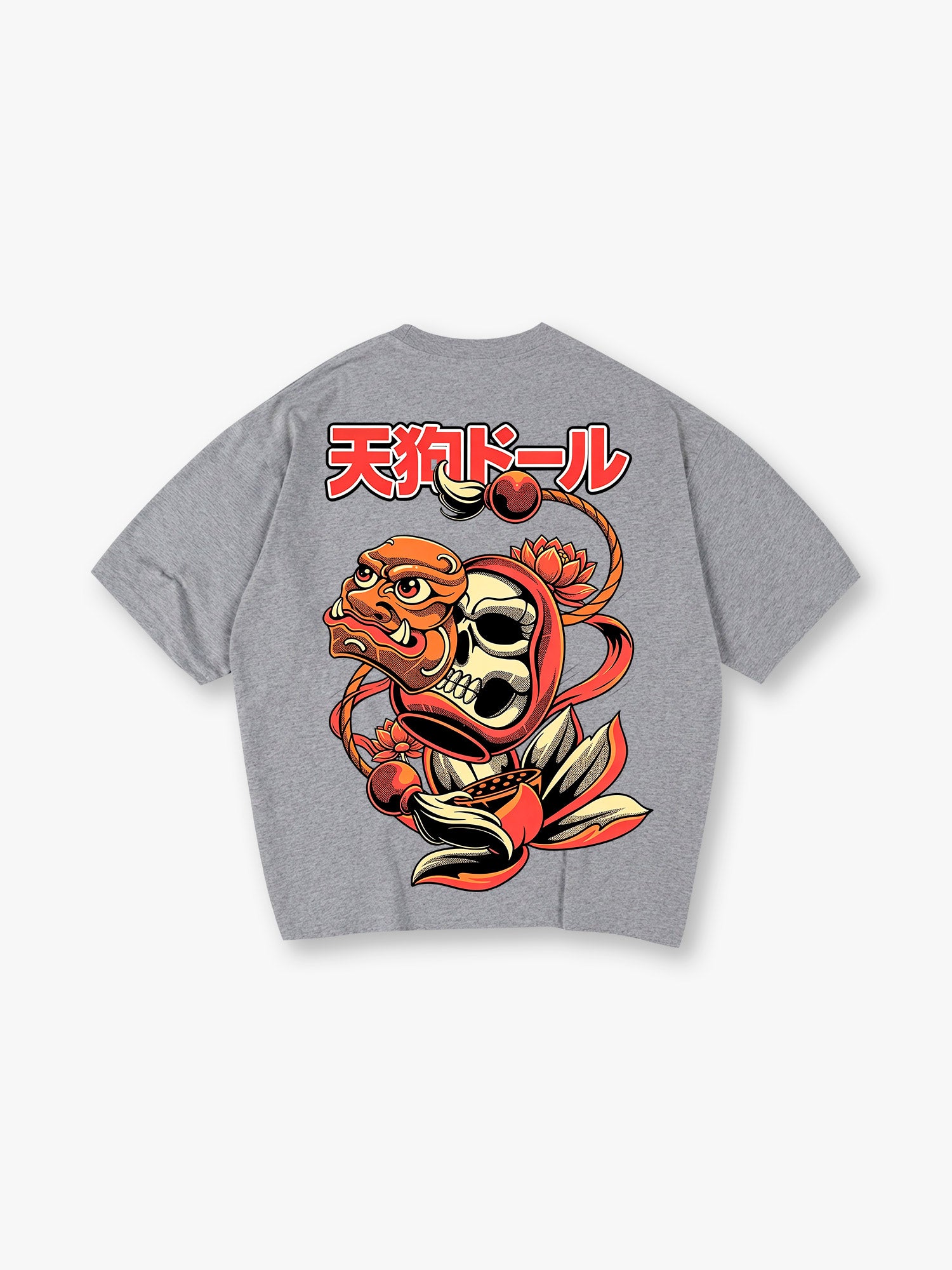 Tengu Daruma Skull Lotus T-Shirt