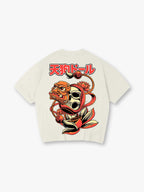 Tengu Daruma Skull Lotus T-Shirt