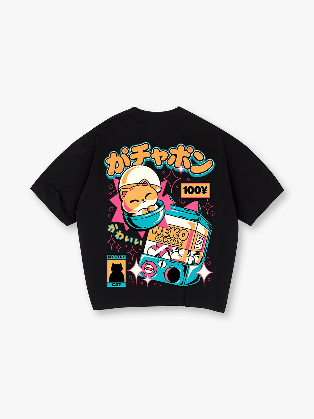 Gashapon Neko Cat T‑Shirt