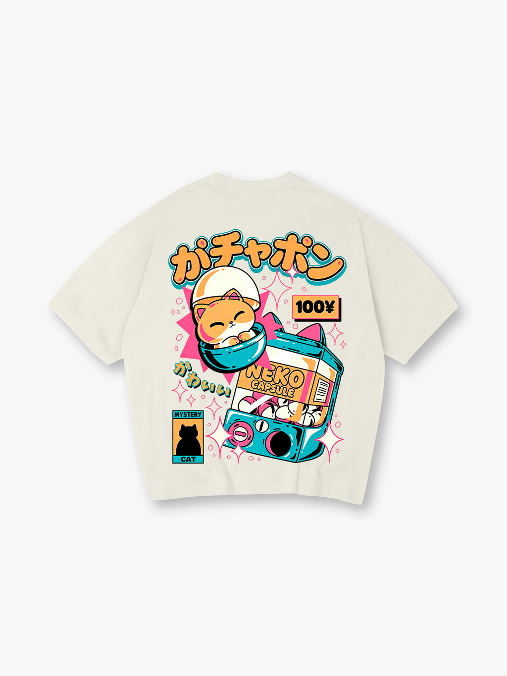 Gashapon Neko Cat T‑Shirt