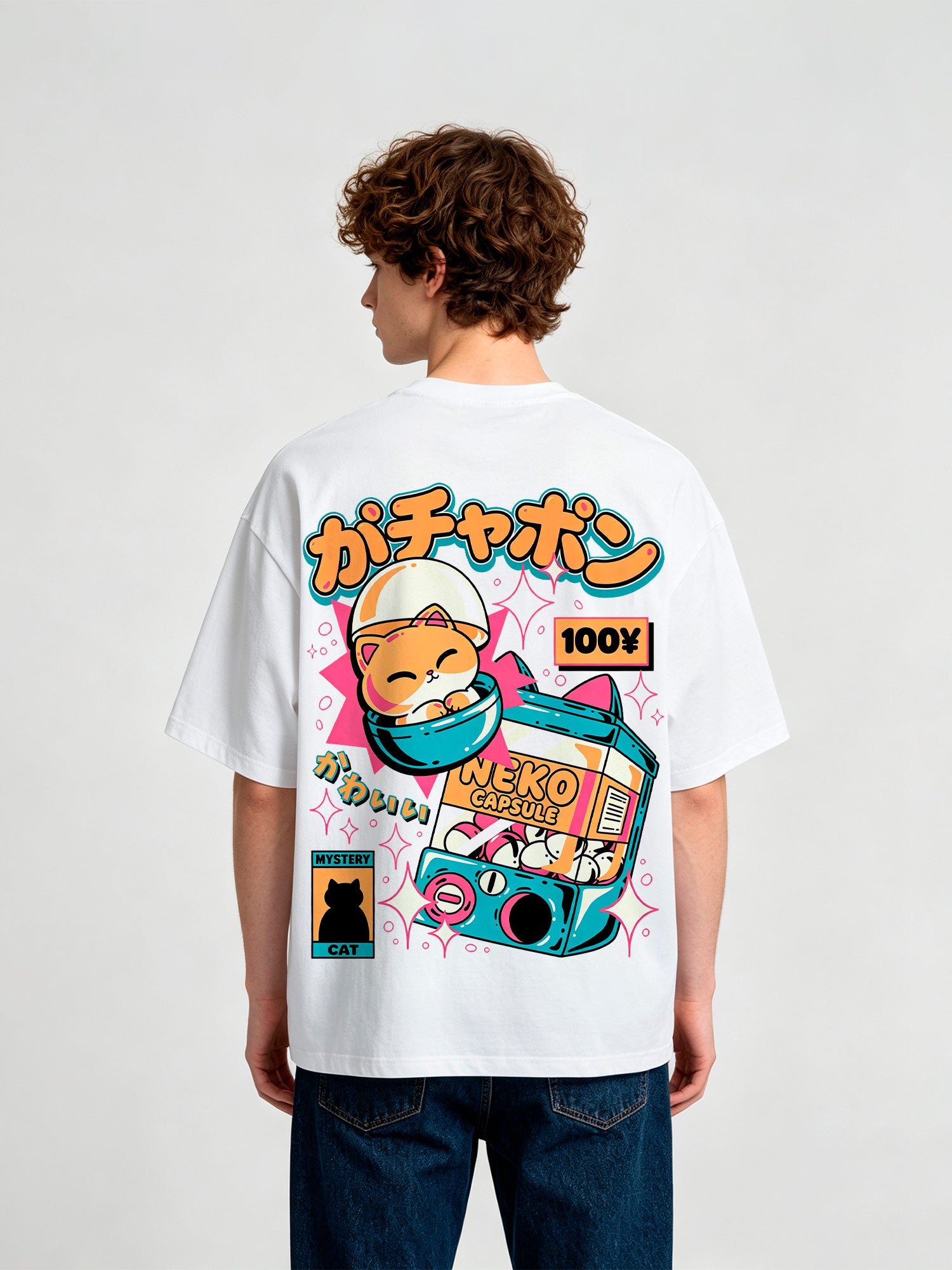 Gashapon Neko Cat T‑Shirt