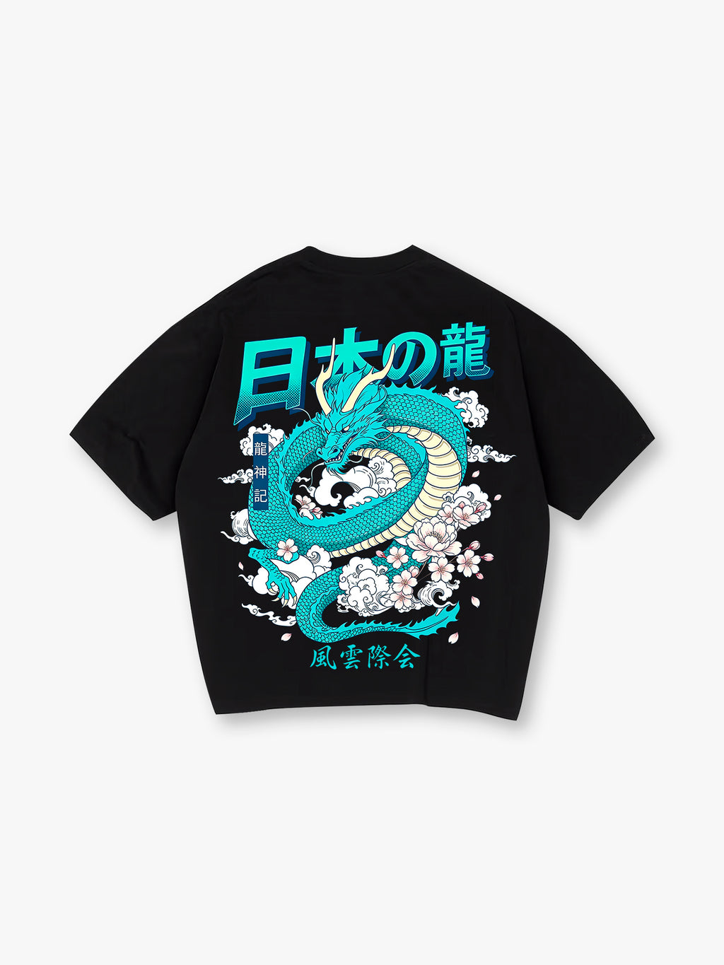 Blue Dragon Sakura  T‑Shirt