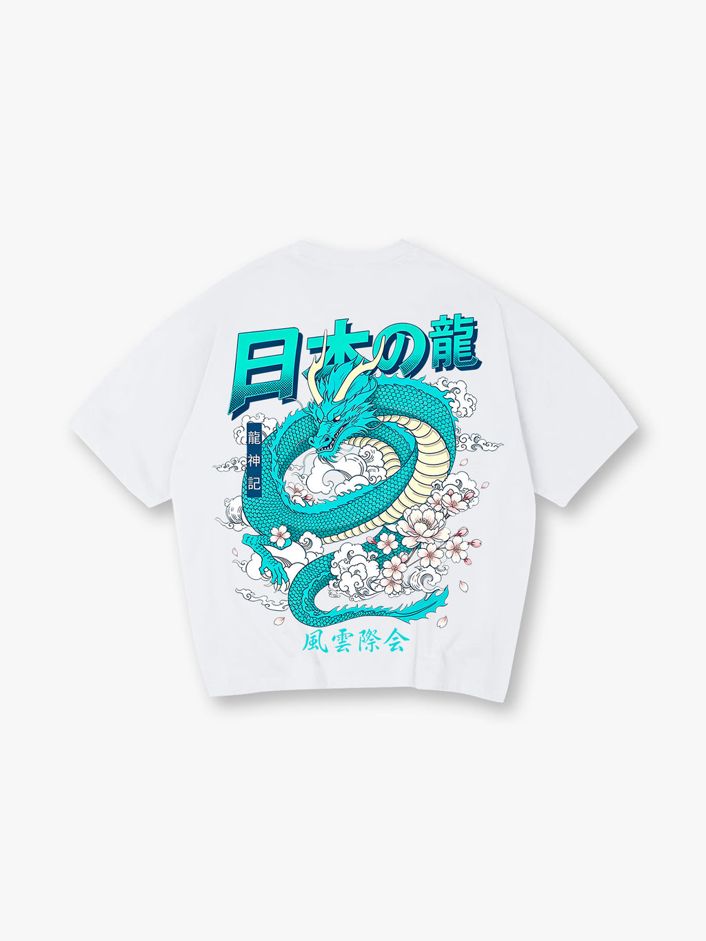Blue Dragon Sakura  T‑Shirt