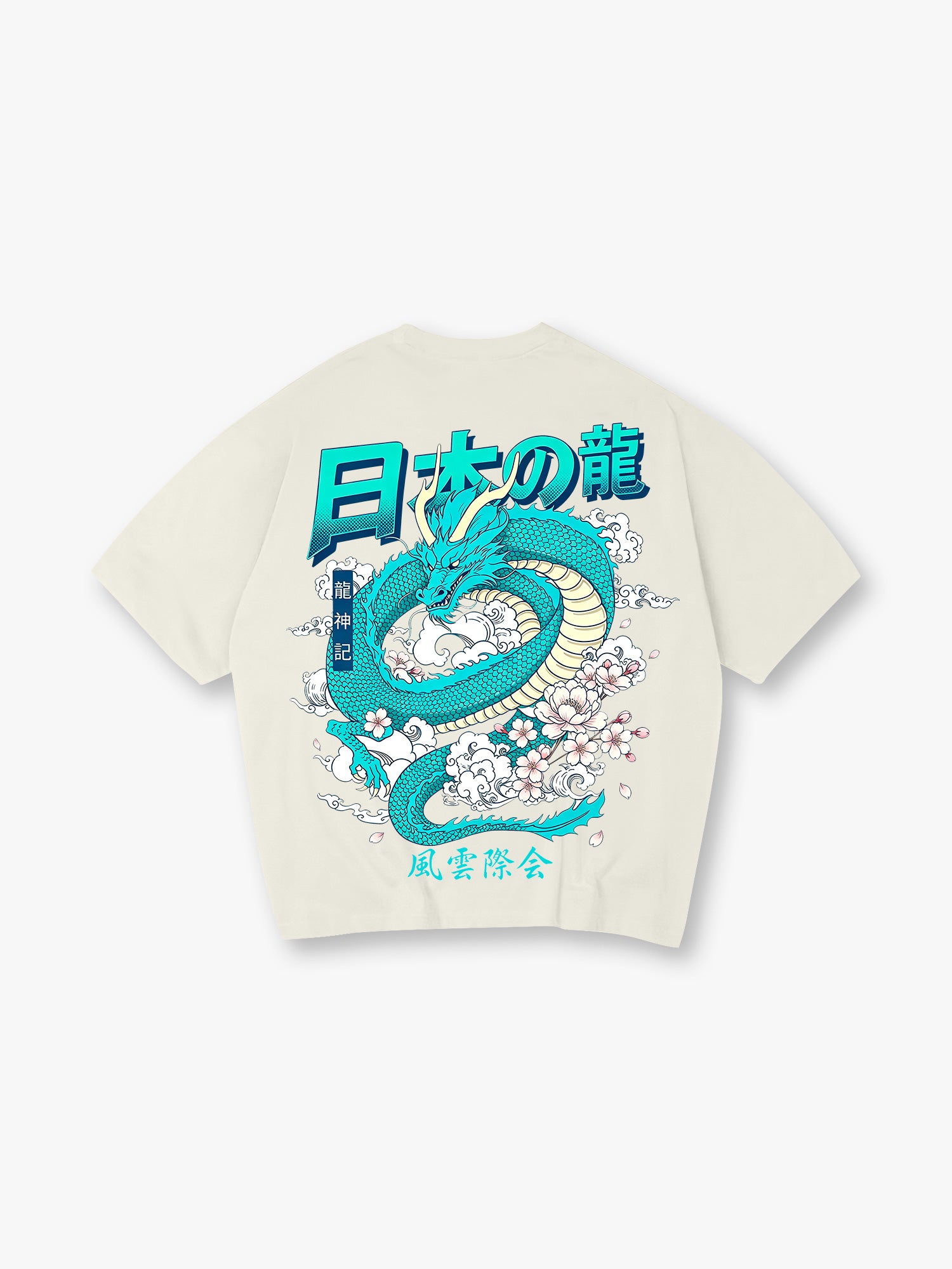 Blue Dragon Sakura  T‑Shirt
