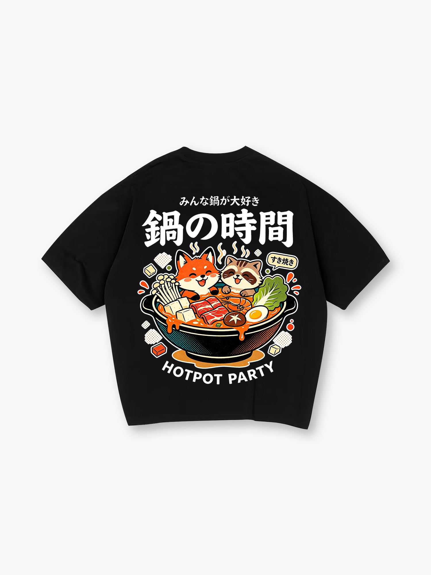 Hotpot Fox Raccoon T‑Shirt