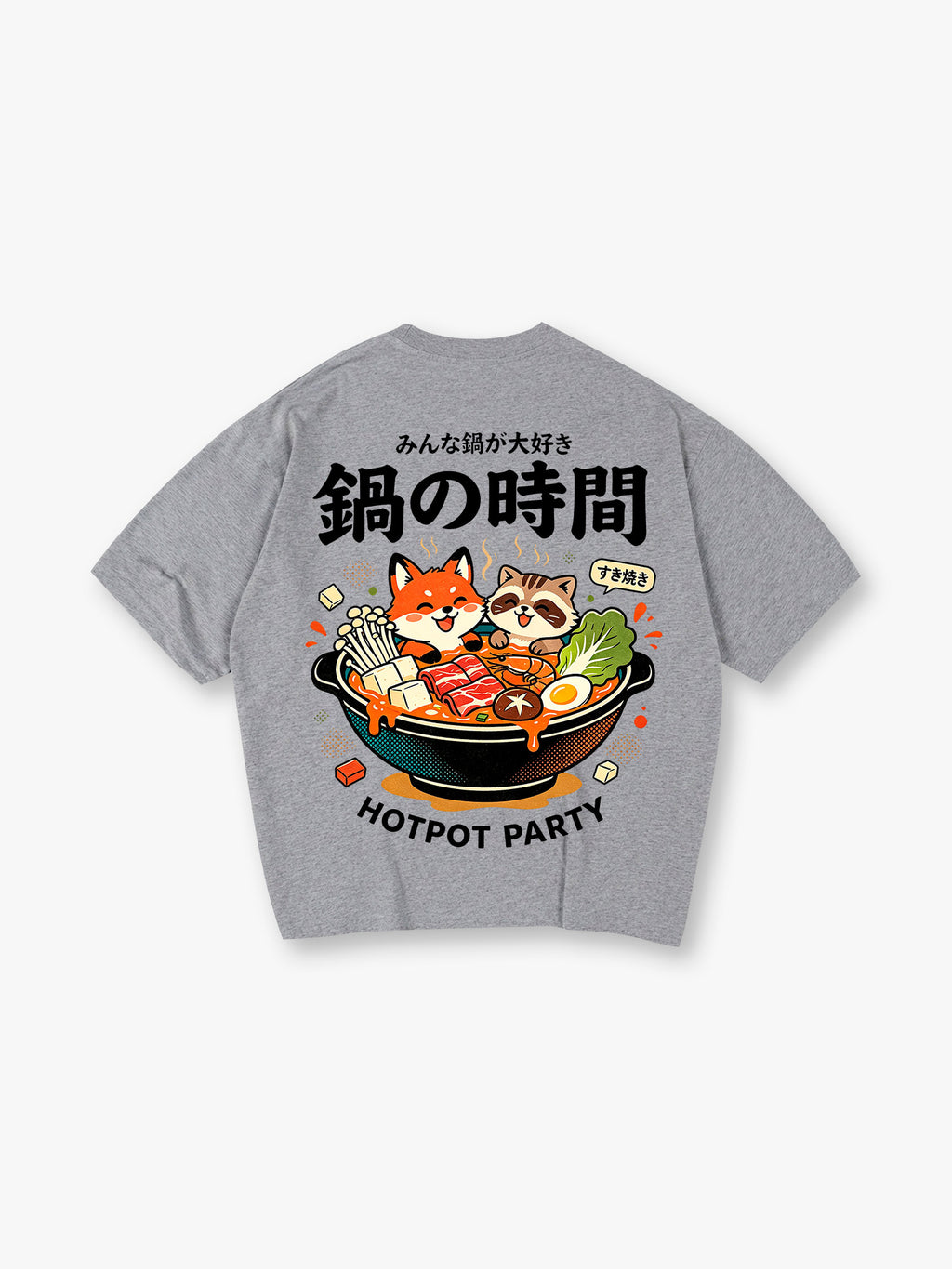Hotpot Fox Raccoon T‑Shirt