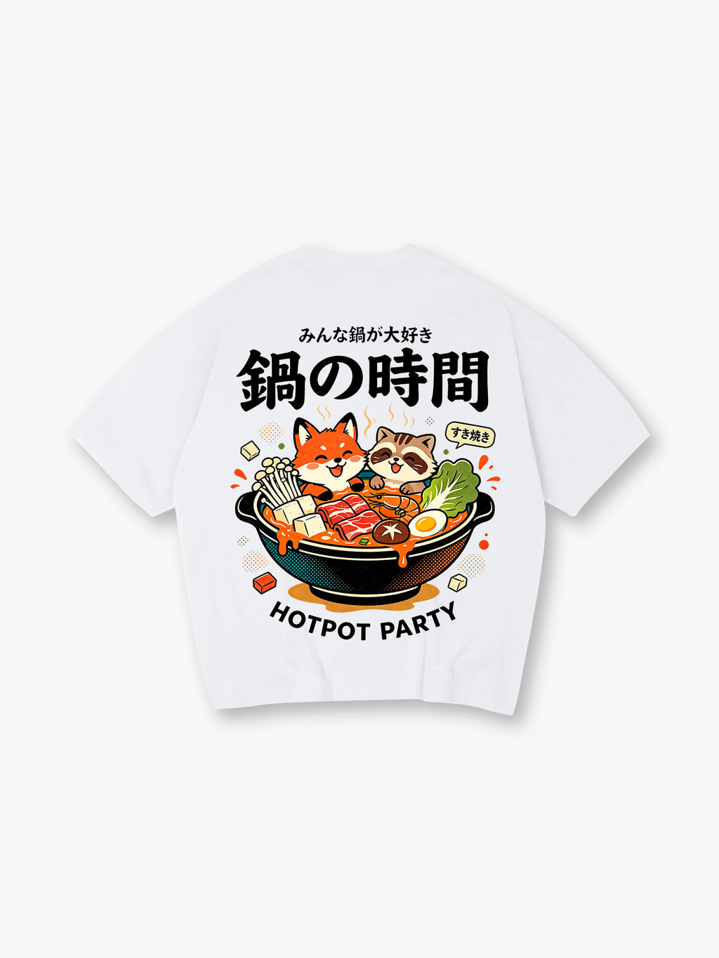 Hotpot Fox Raccoon T‑Shirt