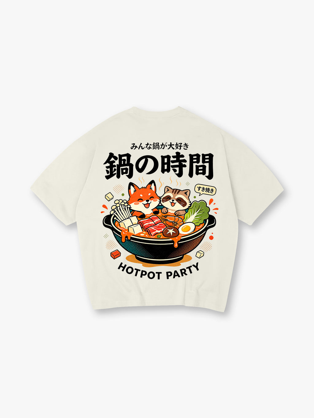 Hotpot Fox Raccoon T‑Shirt