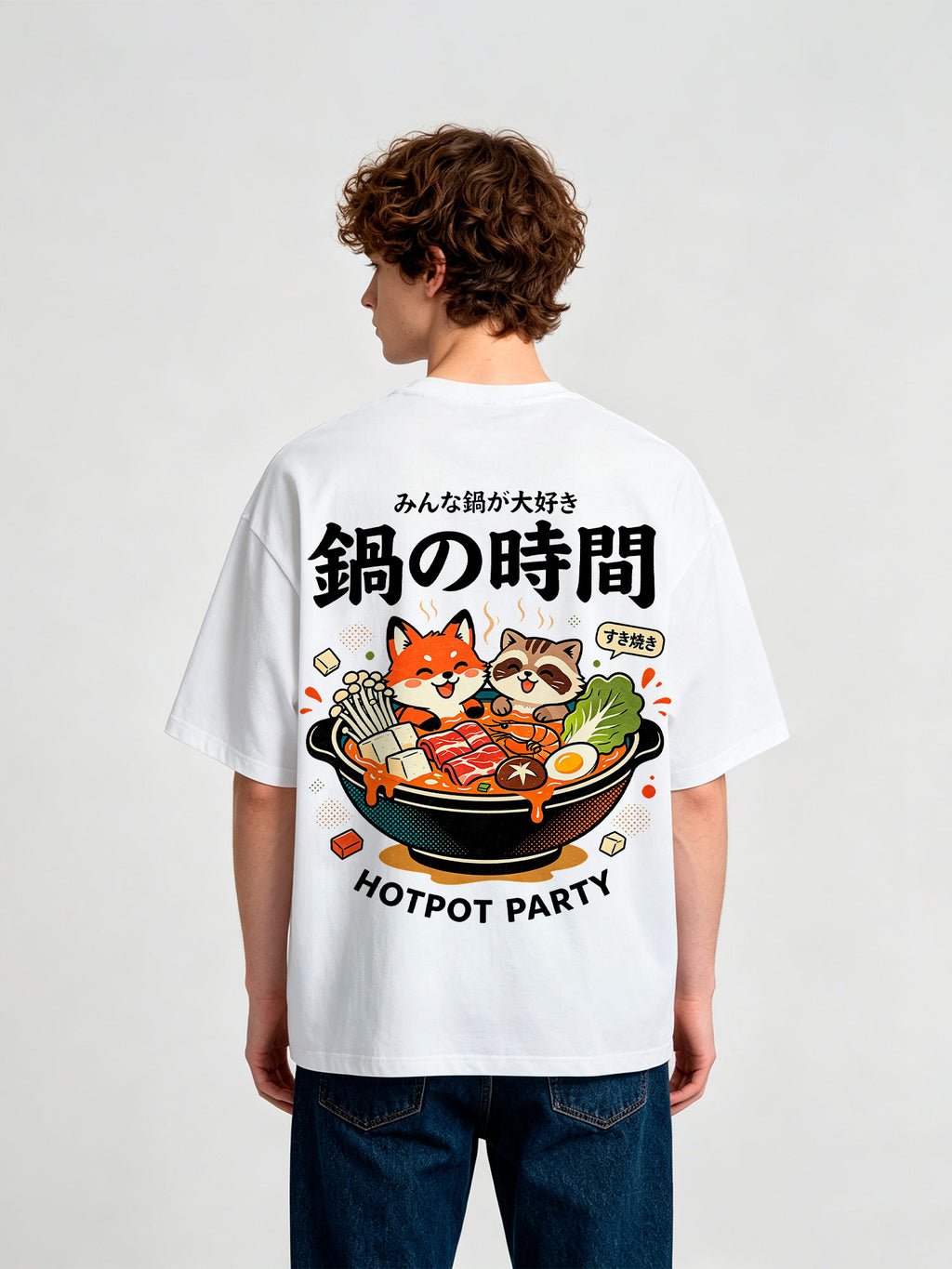 Hotpot Fox Raccoon T‑Shirt