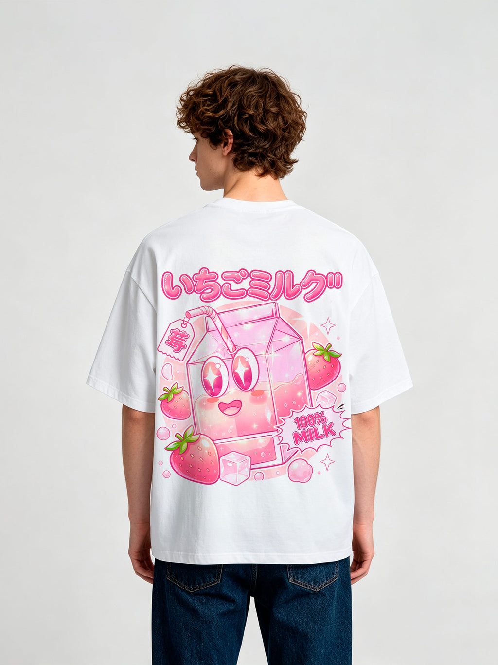 Kawaii Strawberry Milk T‑Shirt