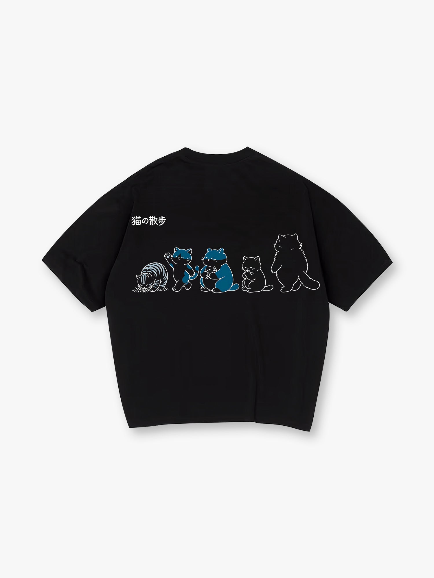 Walking Cats Line T‑Shirt