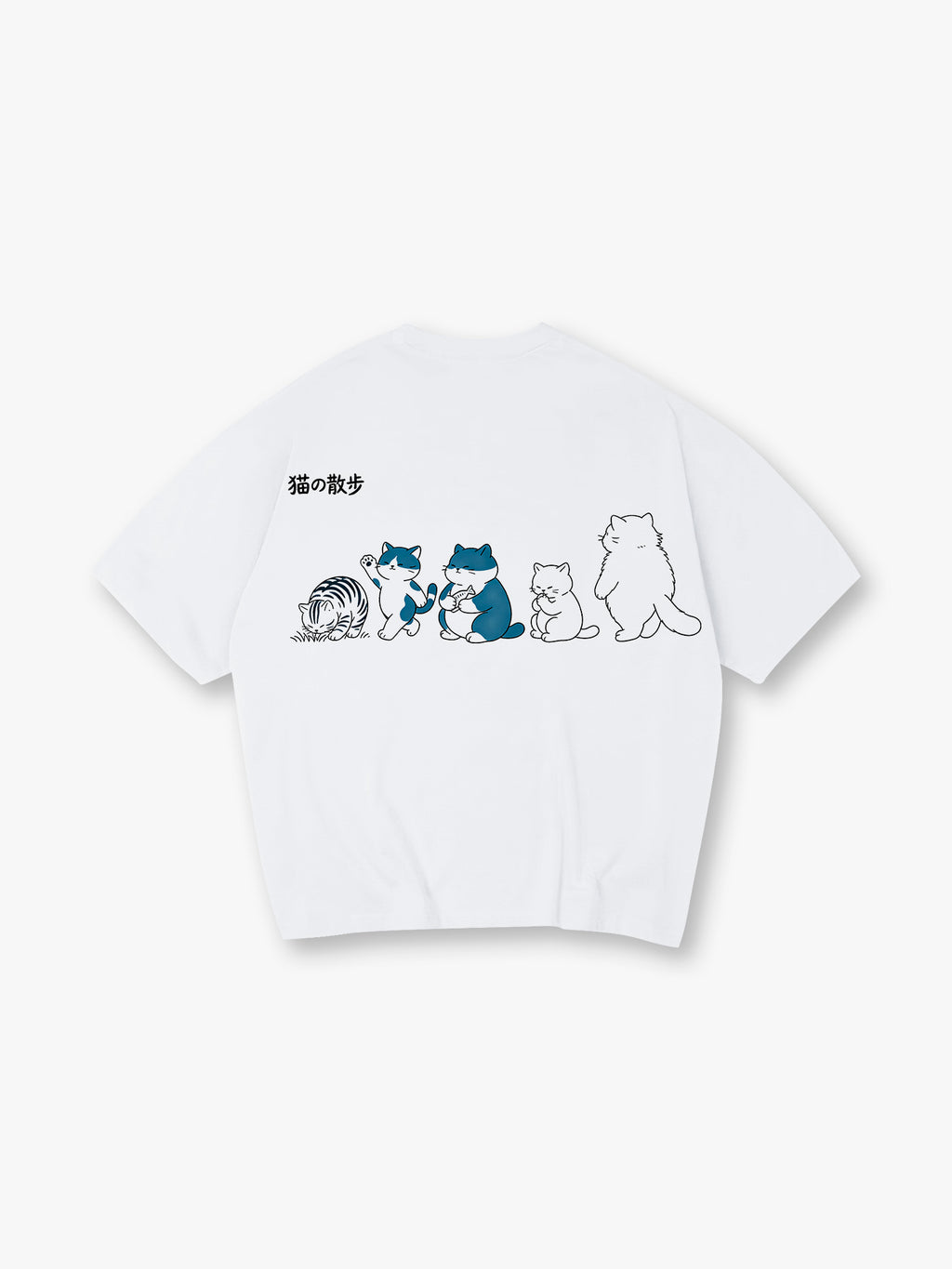 Walking Cats Line T‑Shirt