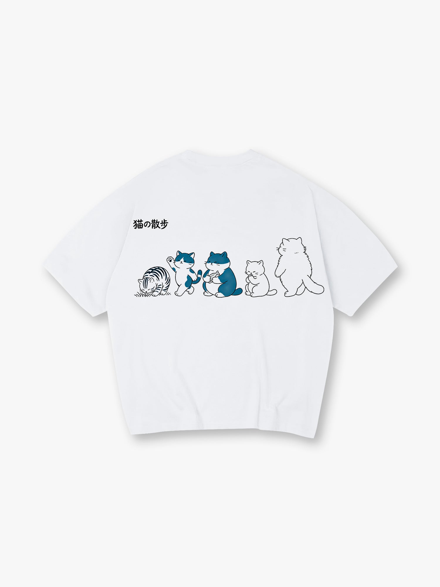 Walking Cats Line T‑Shirt