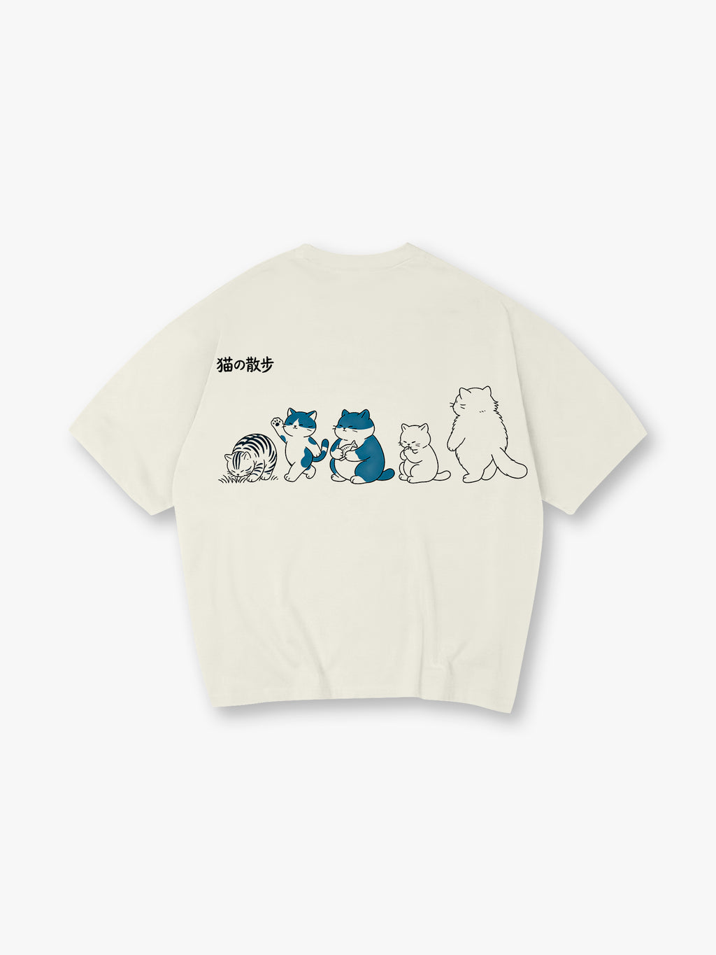 Walking Cats Line T‑Shirt