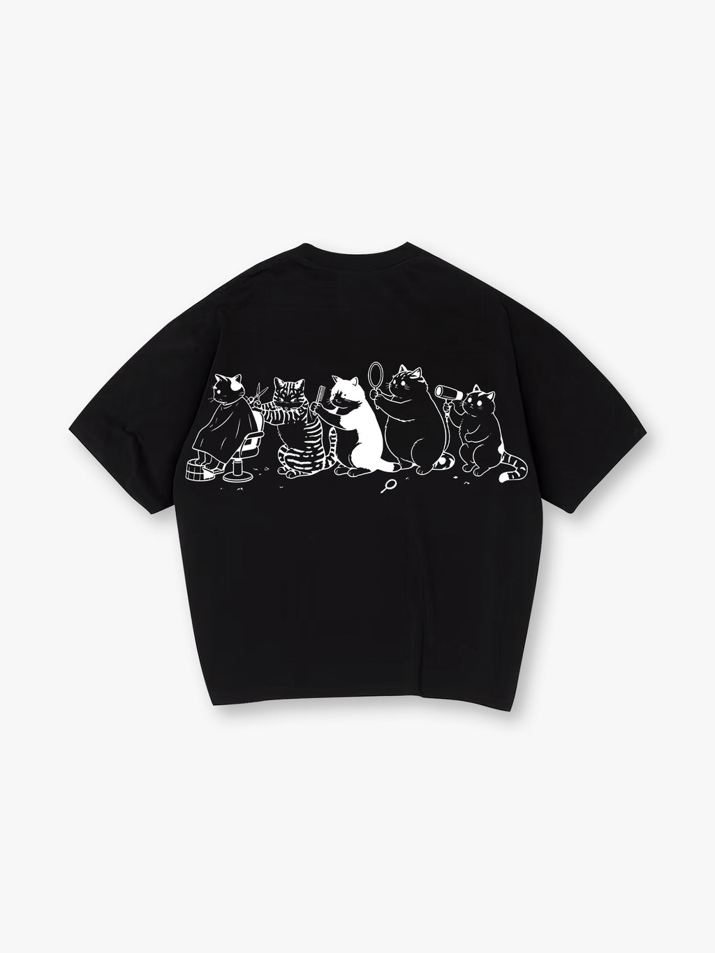 Barber Shop Cats Line T‑Shirt
