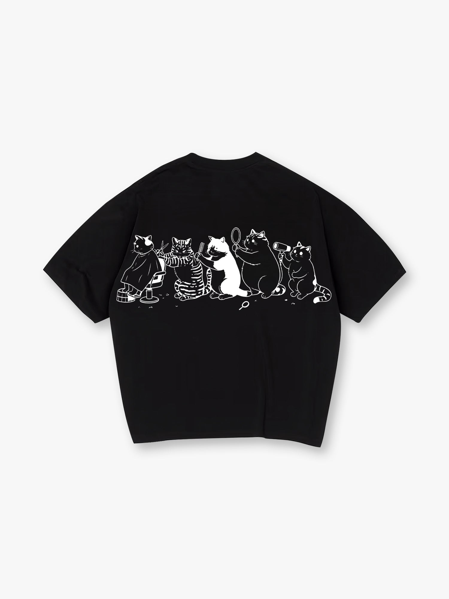 Barber Shop Cats Line T‑Shirt