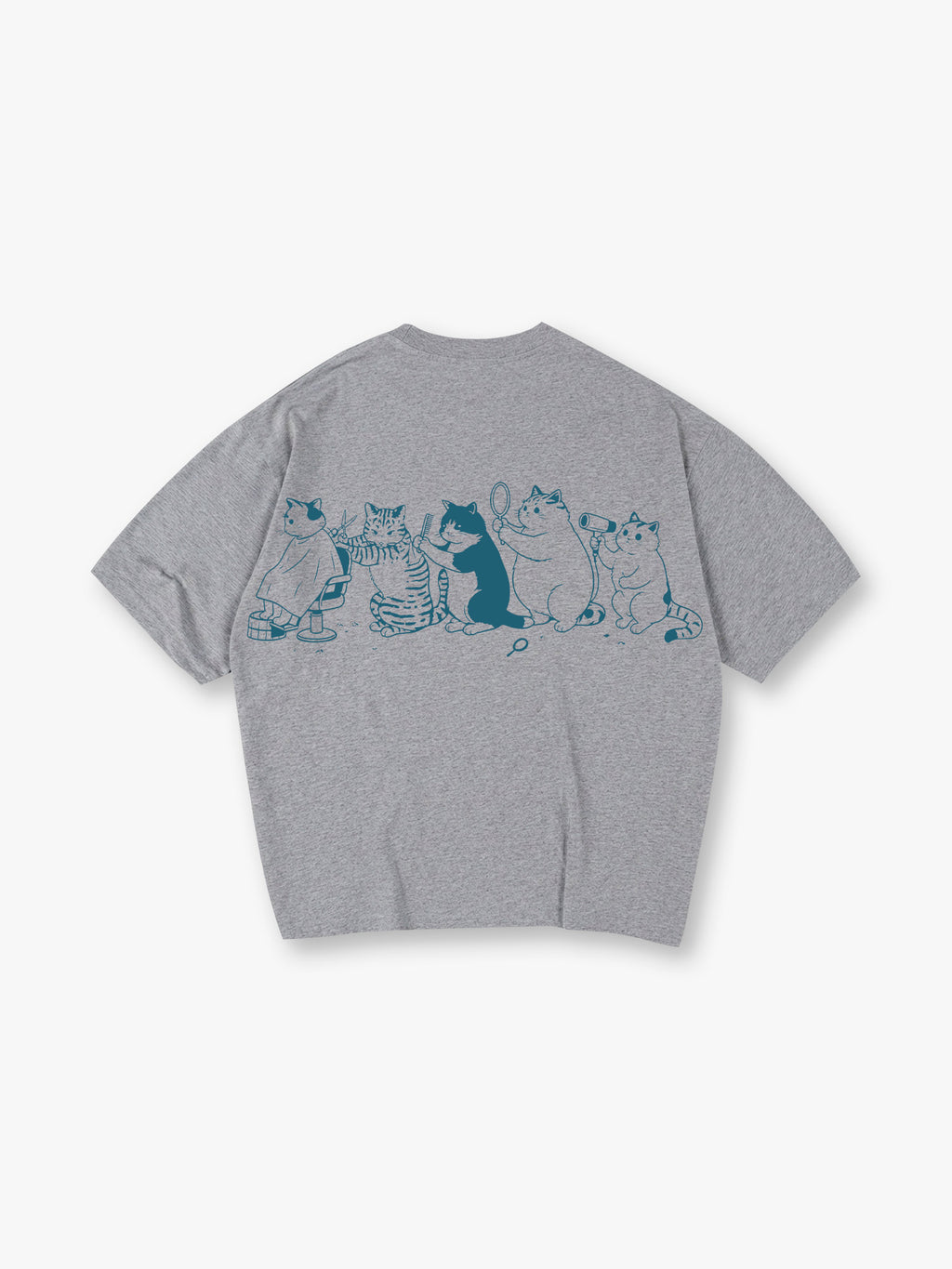 Barber Shop Cats Line T‑Shirt